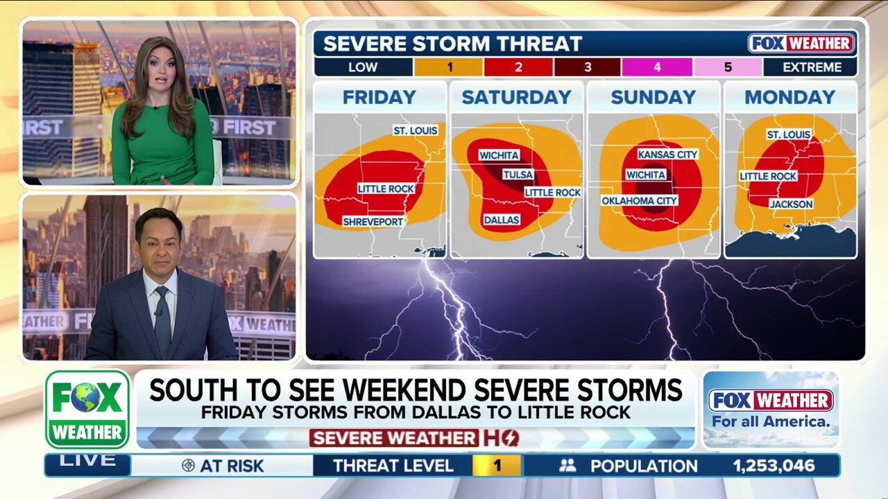 Severe weather marathon targets South this weekend with hail, damaging ...