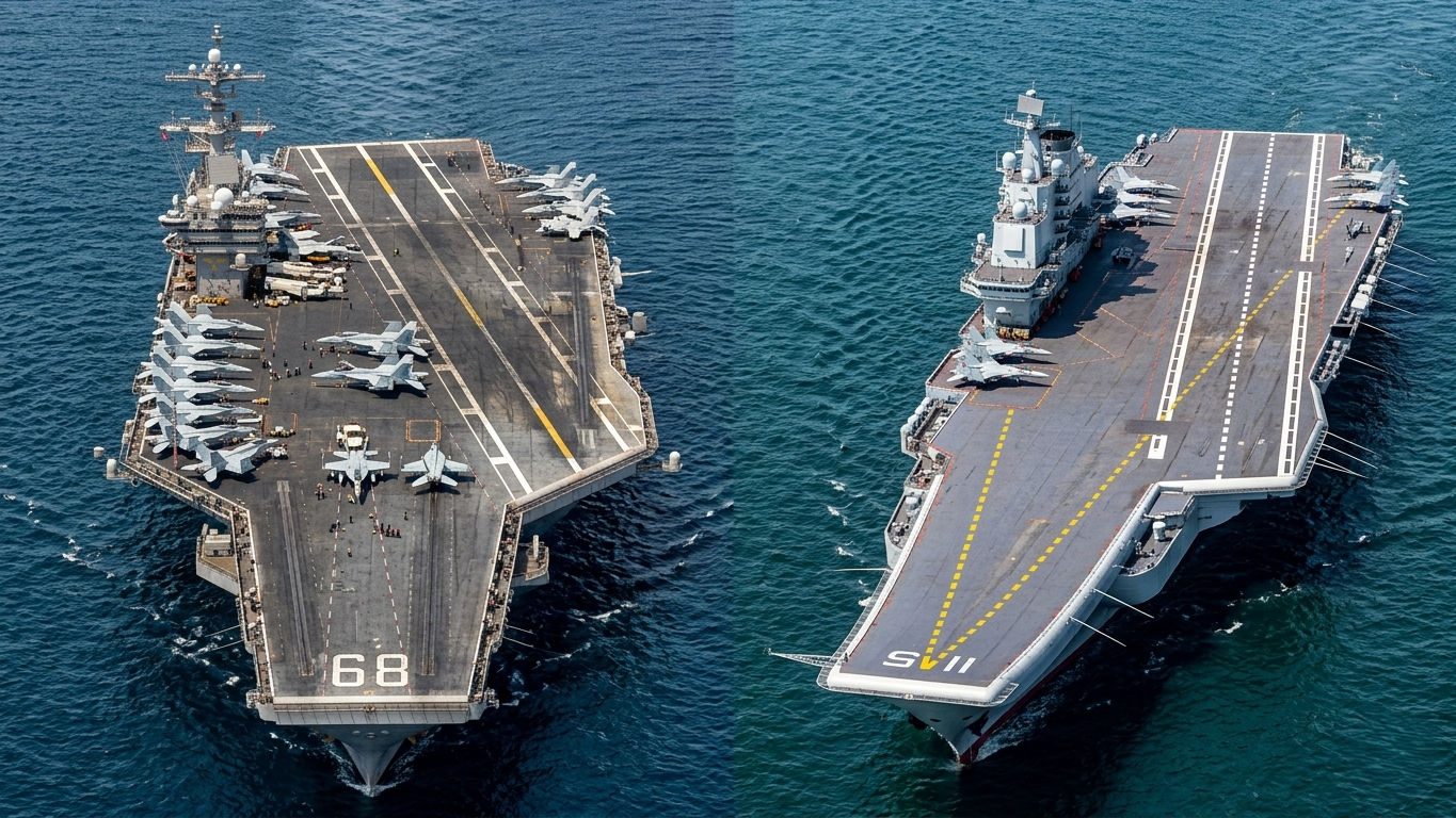 Watch how China’s aircraft carriers stack up against America’s