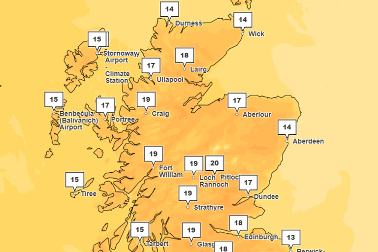 Parts of Scotland to be warmer than Portuguese hotspot this week - will ...