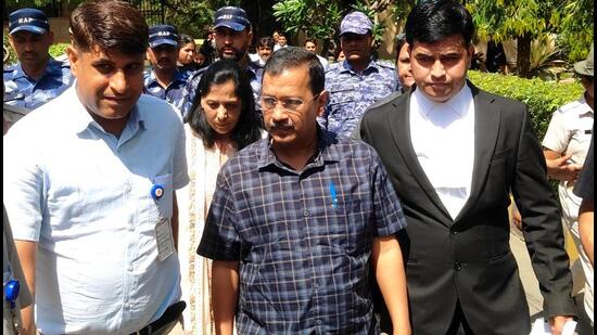 AAP leader Arvind Kejriwal at the Delhi high court.