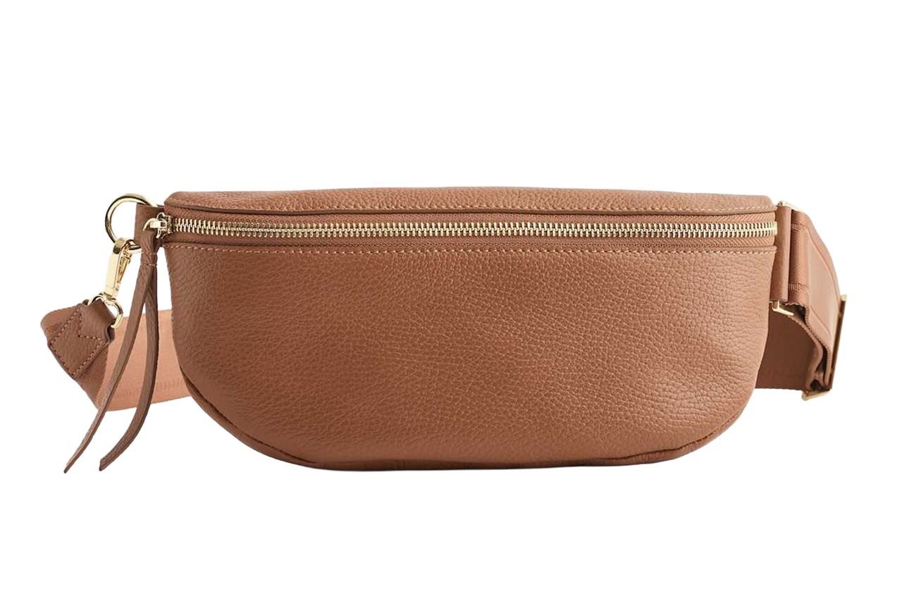 Italian Pebbled Leather Sling Bag