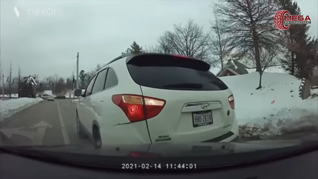 She stopped the road - he snapped without warning