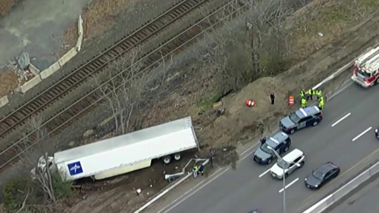 Serious tractor-trailer crash off Mass. Pike at 128 in Newton-Weston area