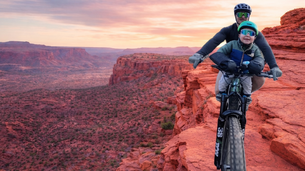 What happens when a 1-year-old rides a mountain bike all year