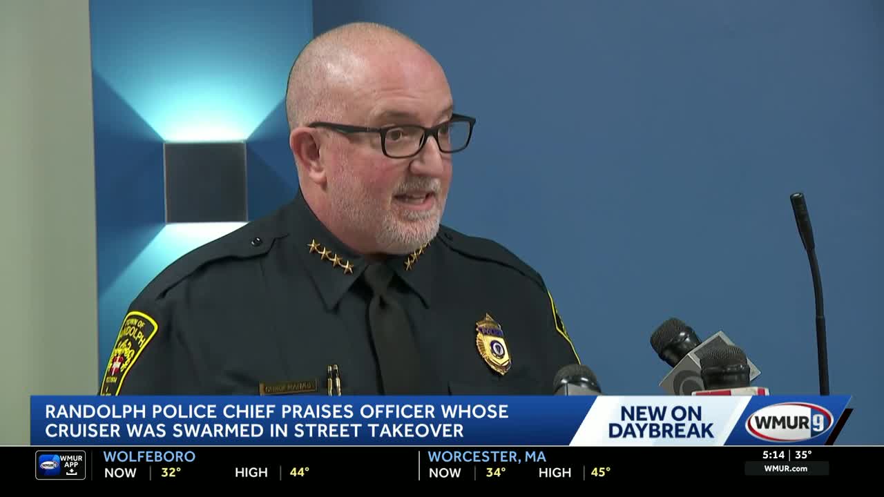 Randolph police chief praises officer after cruiser swarmed during ...