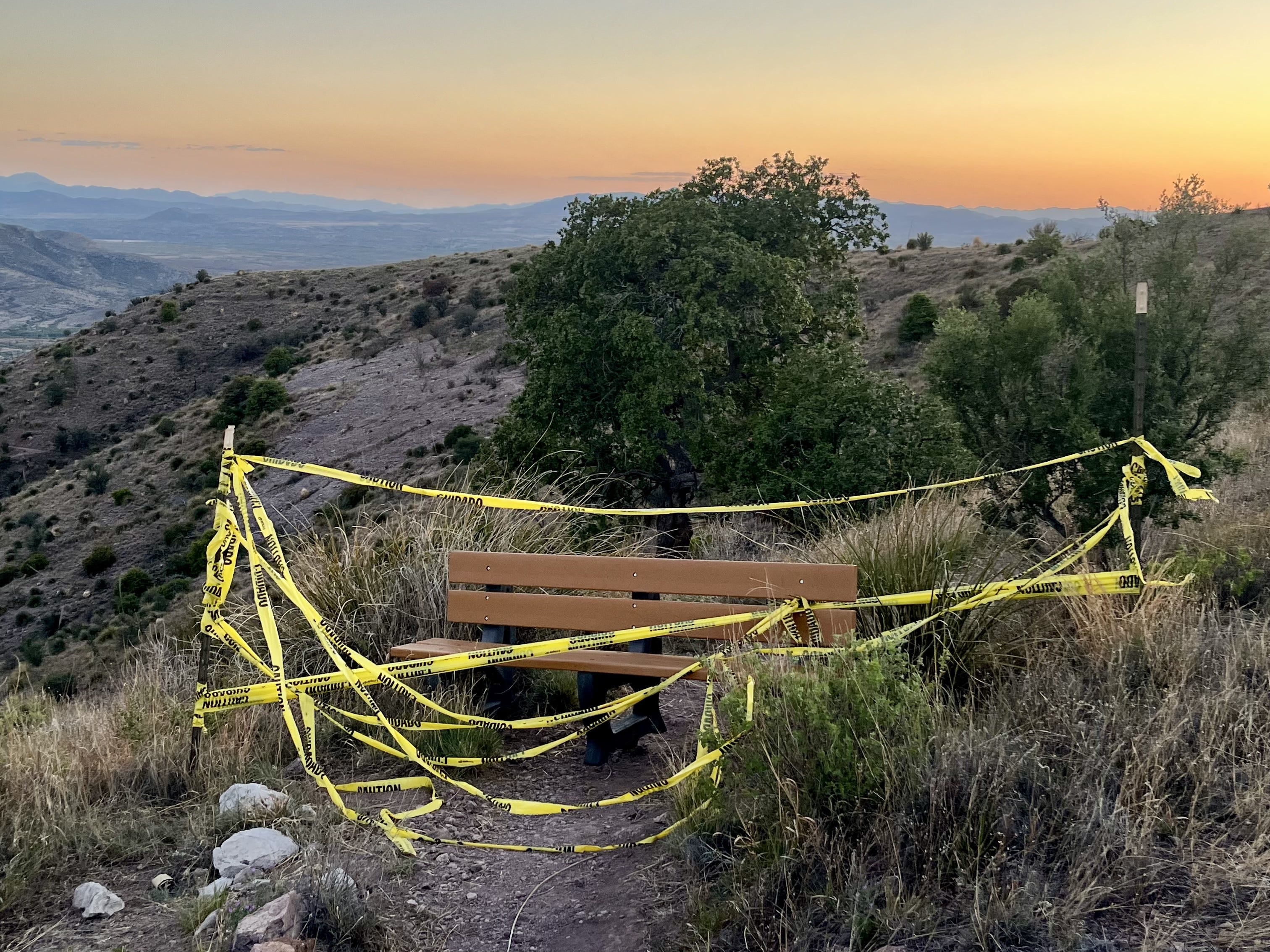 A park bench and explosives shorten the Arizona Trail at the border