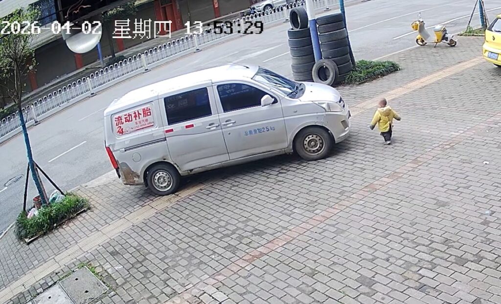 Toddler unhurt after being run over by father’s van while walking into ...