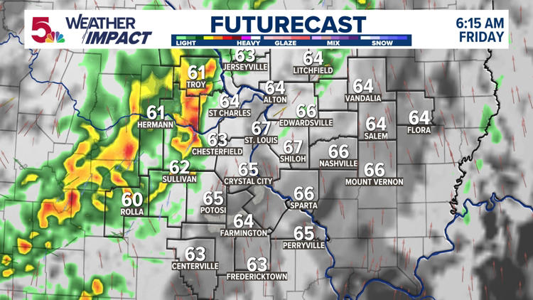 Several rounds of storms possible in St. Louis on Friday