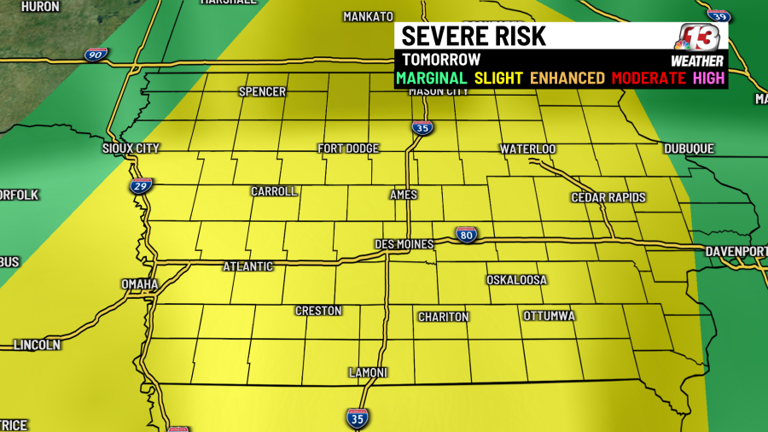 Severe storms return to Iowa Thursday with hail and tornado threat