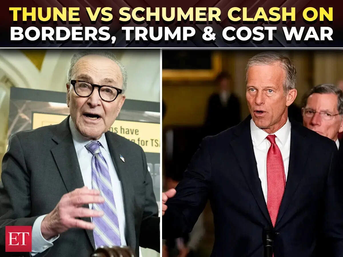 Senate showdown: Thune slams Dems on 'open borders', Schumer hits back ...