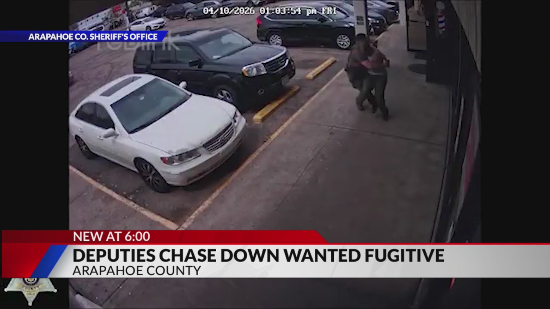 Video: Deputy tackles wanted fugitive on the run outside storefront