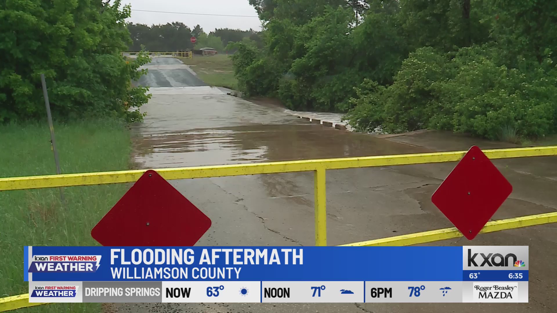 Several crossings remain closed across Williamson County after heavy rain