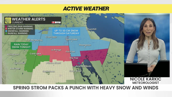 Major spring storm brings heavy snow and winds to the Prairies