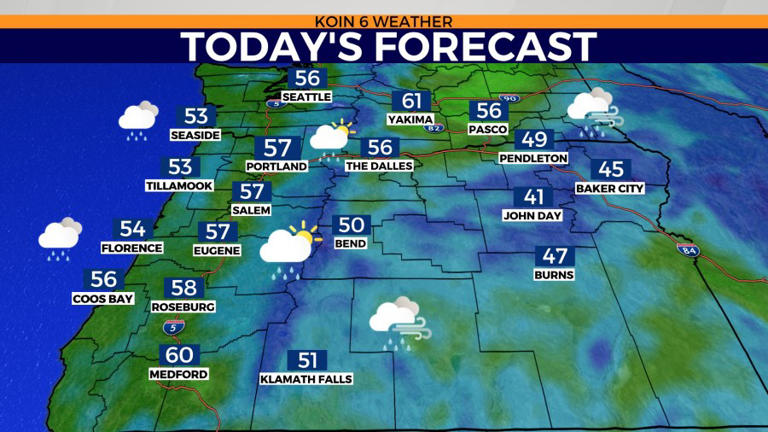 Showers and breezy winds Wednesday, warming trend on the way for ...