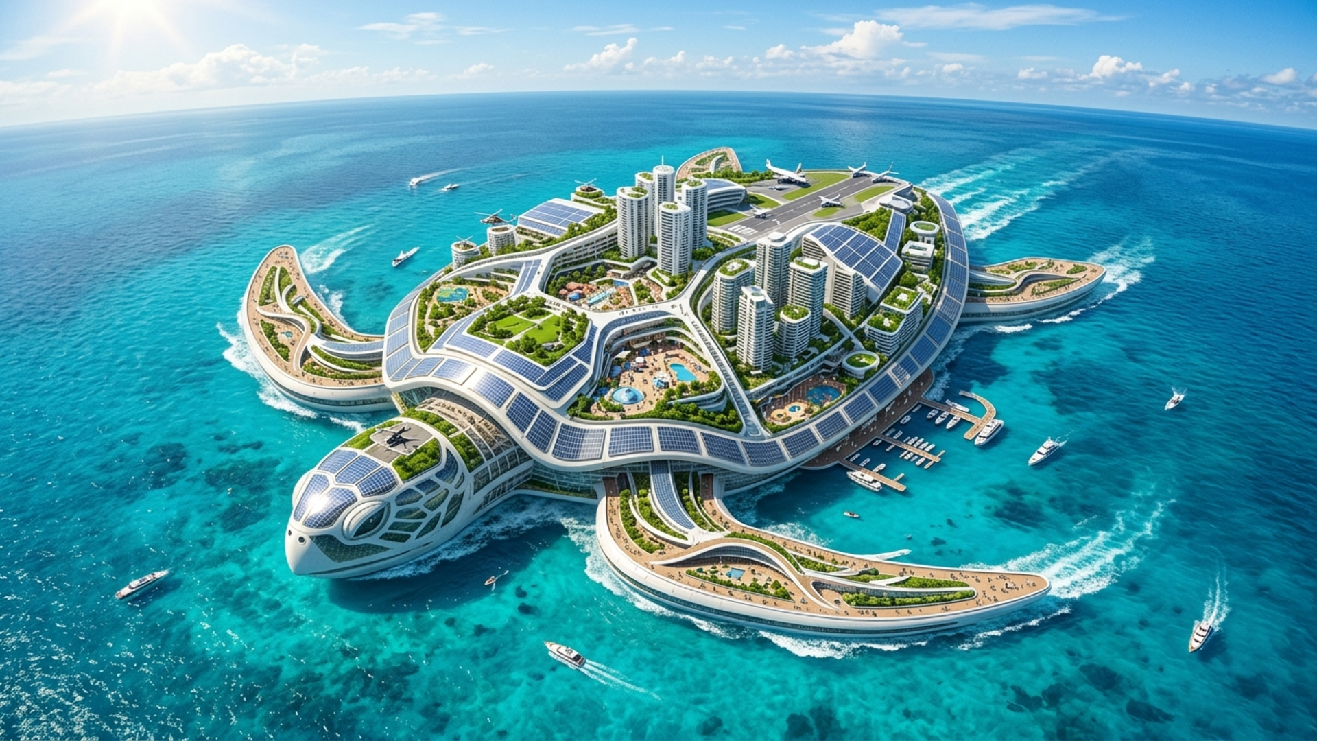 Pangeos Terra, the world's largest turtle shaped mega yacht designed to ...