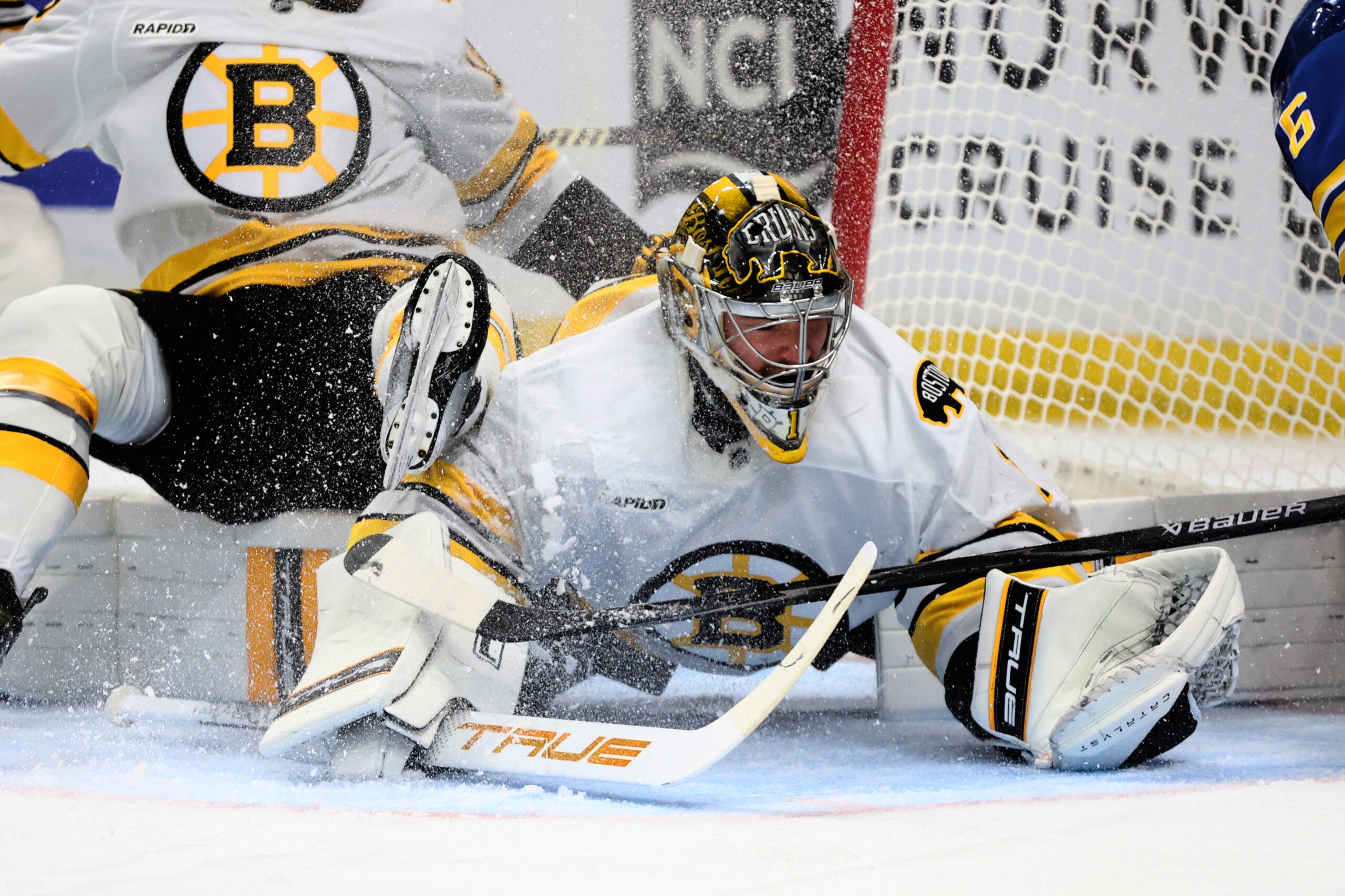 Jeremy Swayman’s greatest save in Game 2 had little to do with stopping ...