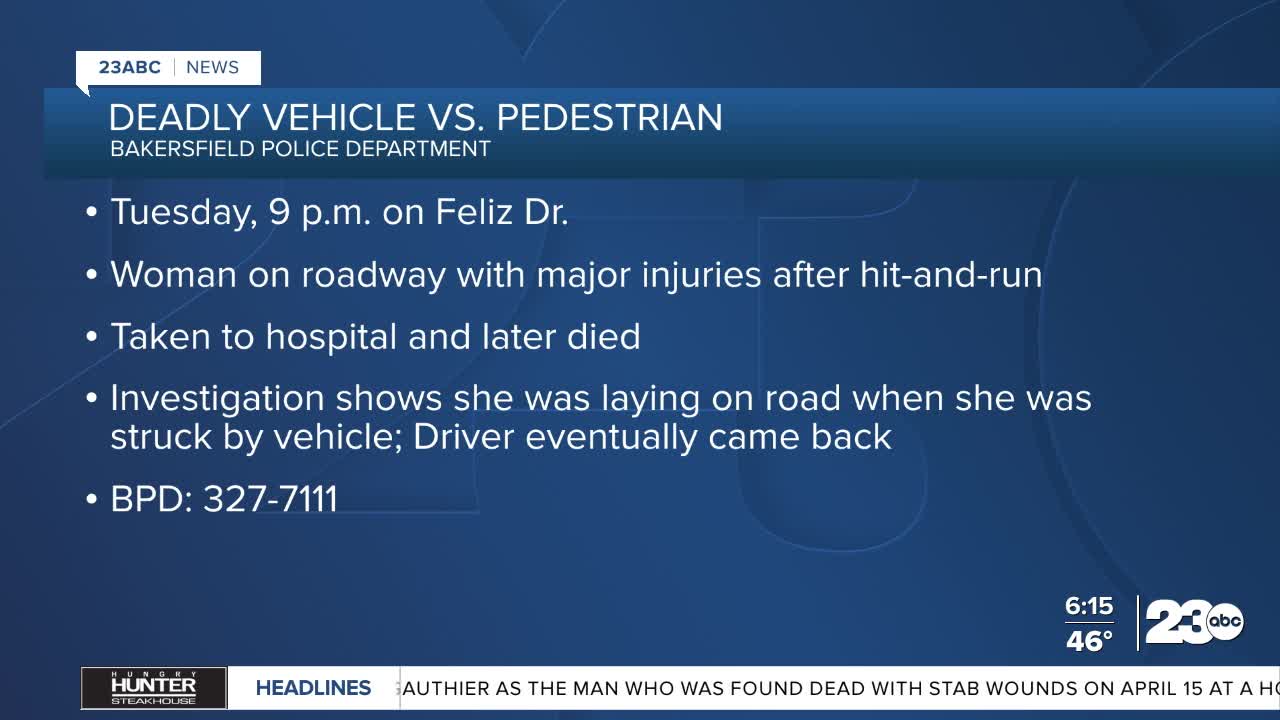 Woman dies after being struck by vehicle in South Bakersfield