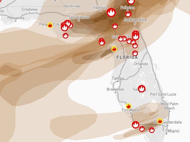 How S Air Quality In Florida As Smoke From Wildfires Spreads