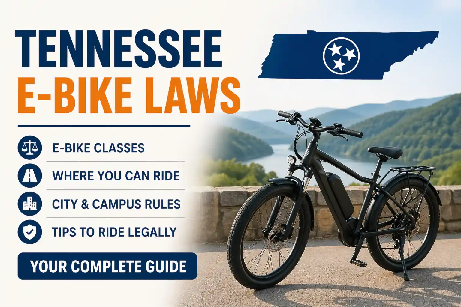 Tennessee e-bike laws (2026): Classes, speed limits, and where you can ride