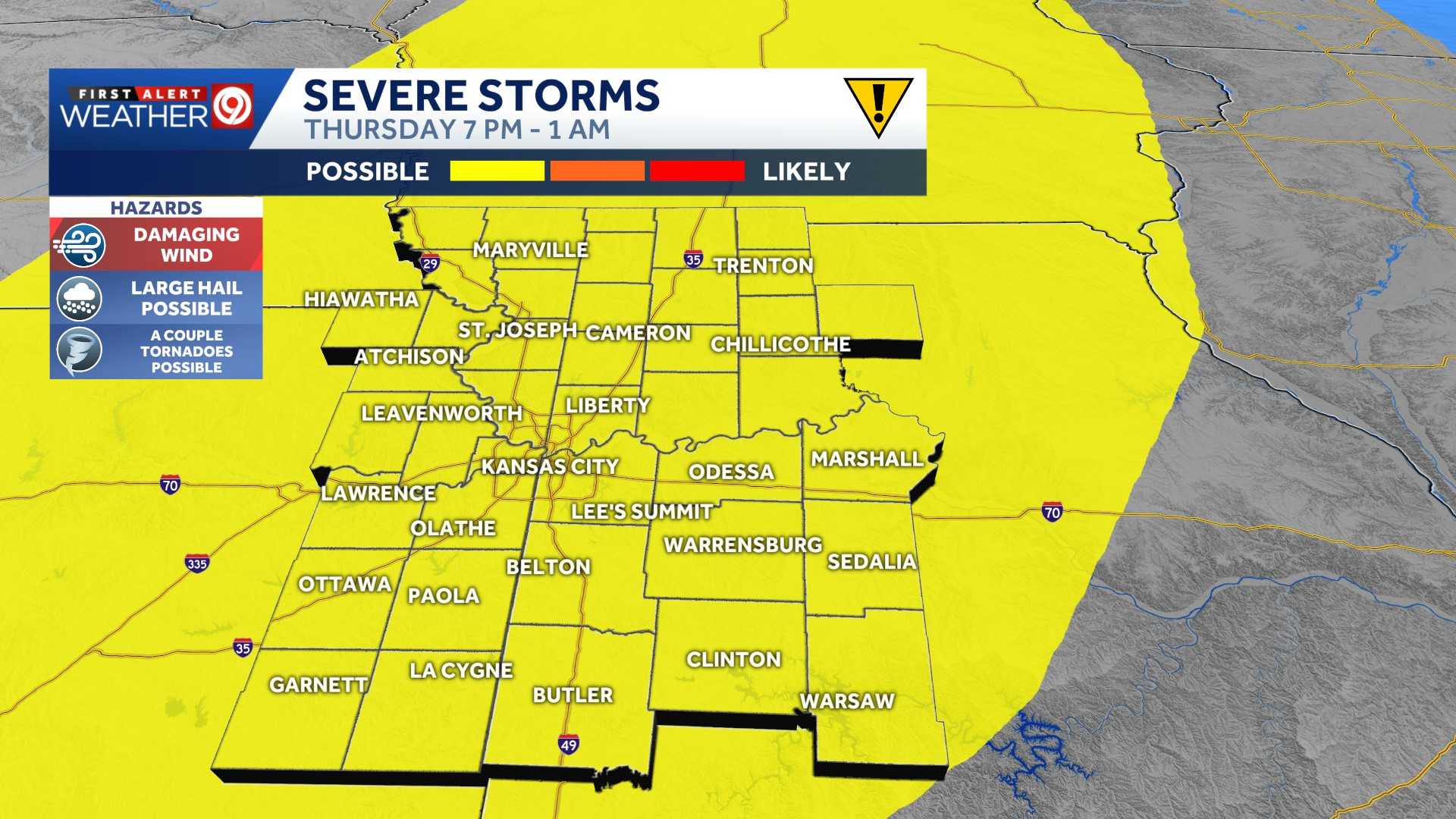 Weather blog: Severe storms possible in KC on Thursday night