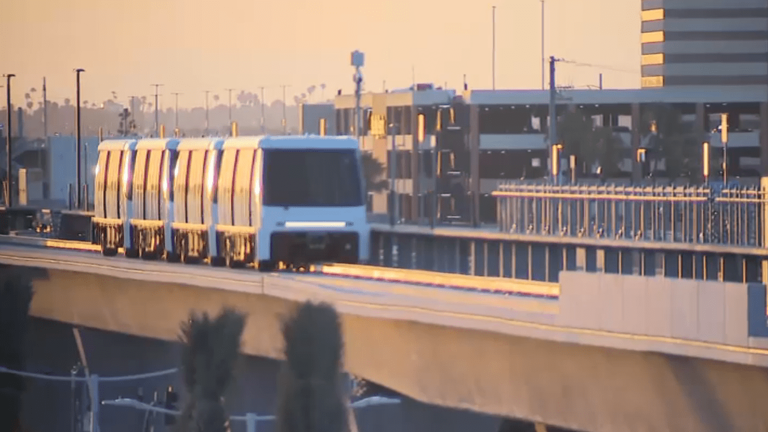 Watch: LAX SkyLink automated people mover begins test runs