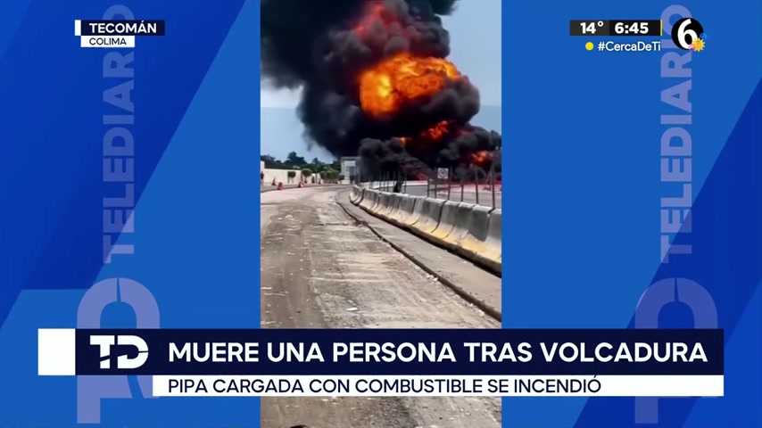 Volcadura de pipa provoca incendio y cierre en autopista Colima ...