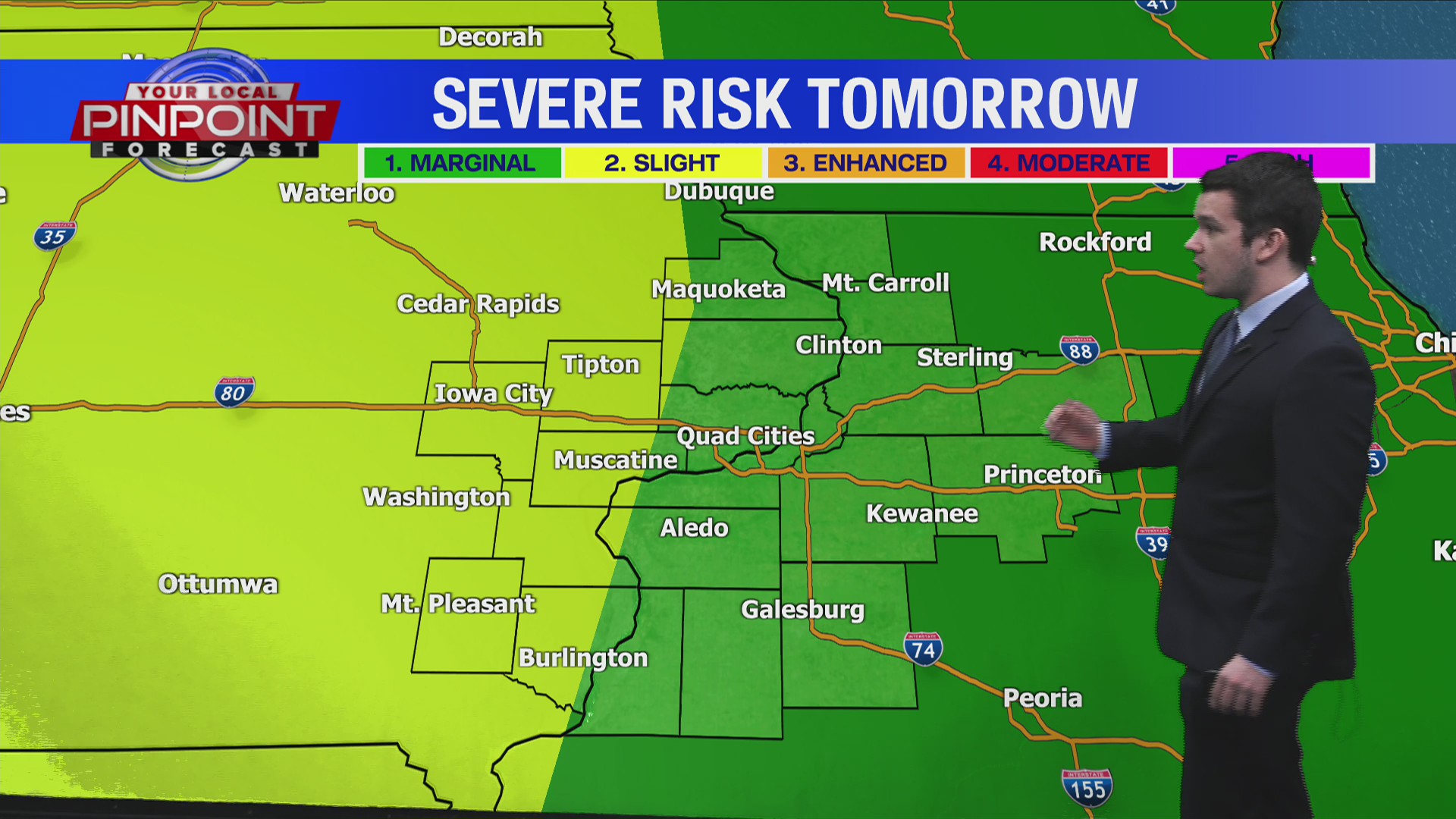 Another chance of severe weather tomorrow night