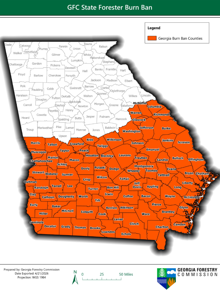 Map shows latest wildfires across Georgia and Florida