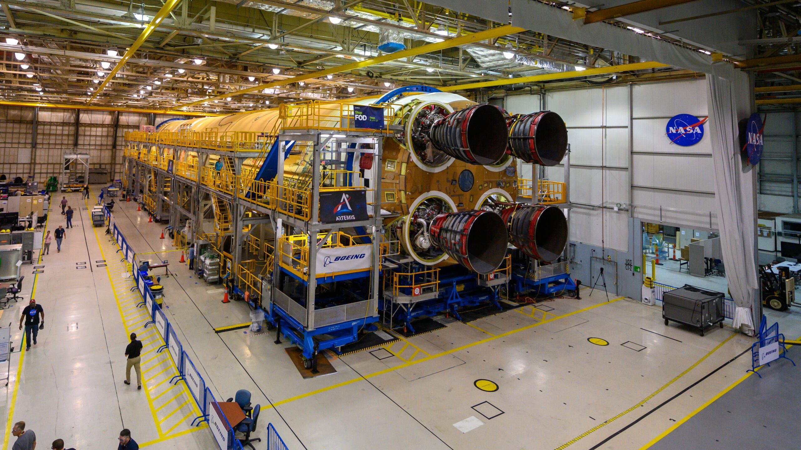 NASA rolls Artemis III core stage out of Michoud for trip to Florida