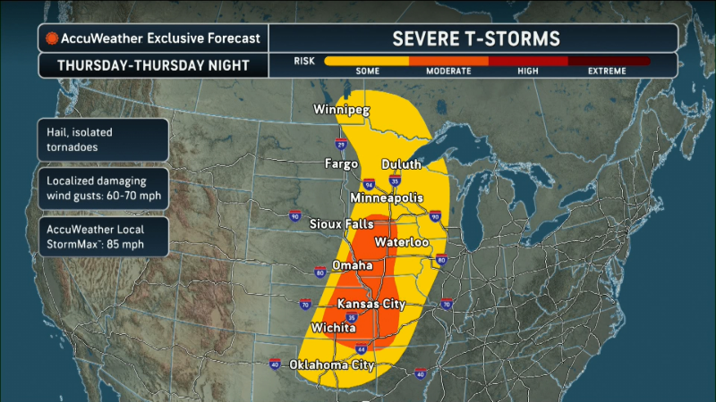Another round of severe storms on the way to the central US