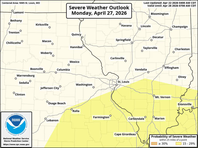 Active weather pattern begins Thursday for St. Louis metro