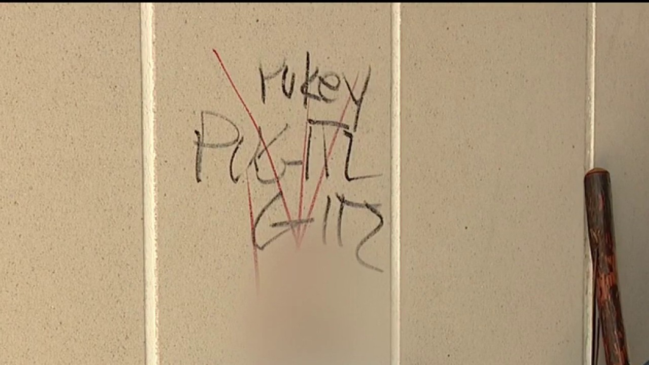 Antisemitic graffiti at Congregation Beth Shalom in Oak Park