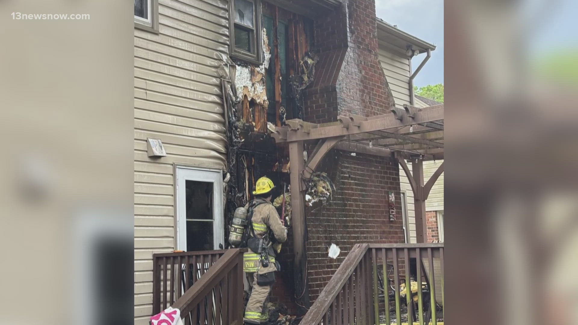 Fire leaves 3 displaced in Chesapeake's Great Bridge area