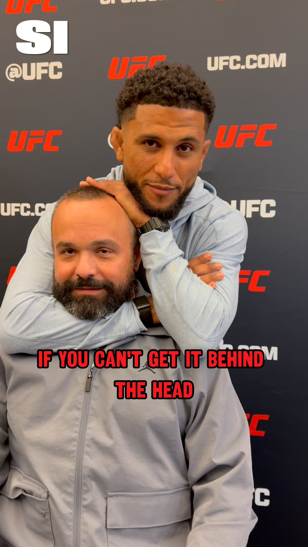 UFC fighter puts SI producer in a rear naked choke ☠️