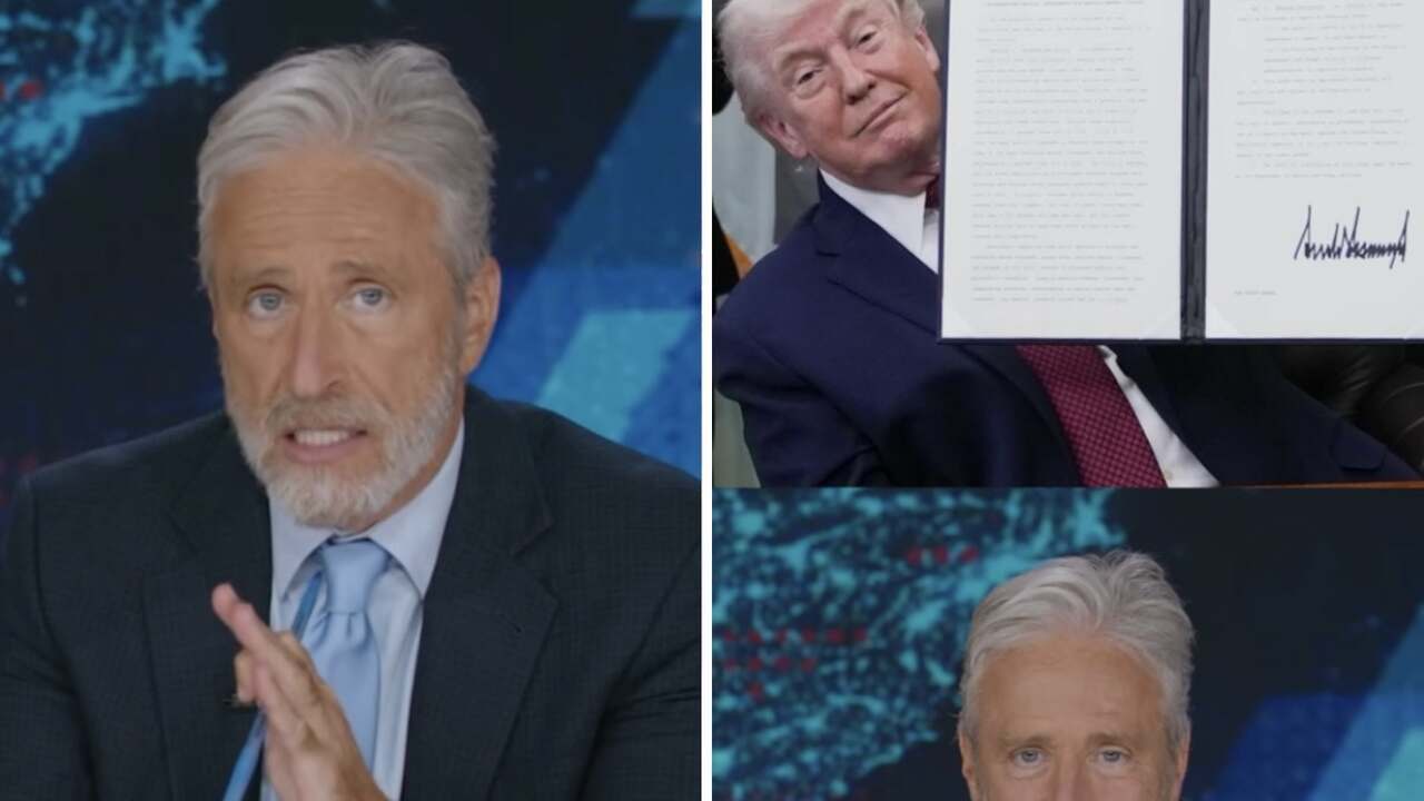 Jon Stewart stiller spørgsmål ved, om Trump er påvirket af stoffer ...