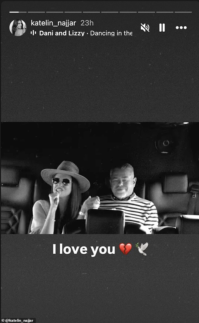 The real estate mogul's daughter Katelin Najjar shared the news in an Instagram post on Tuesday