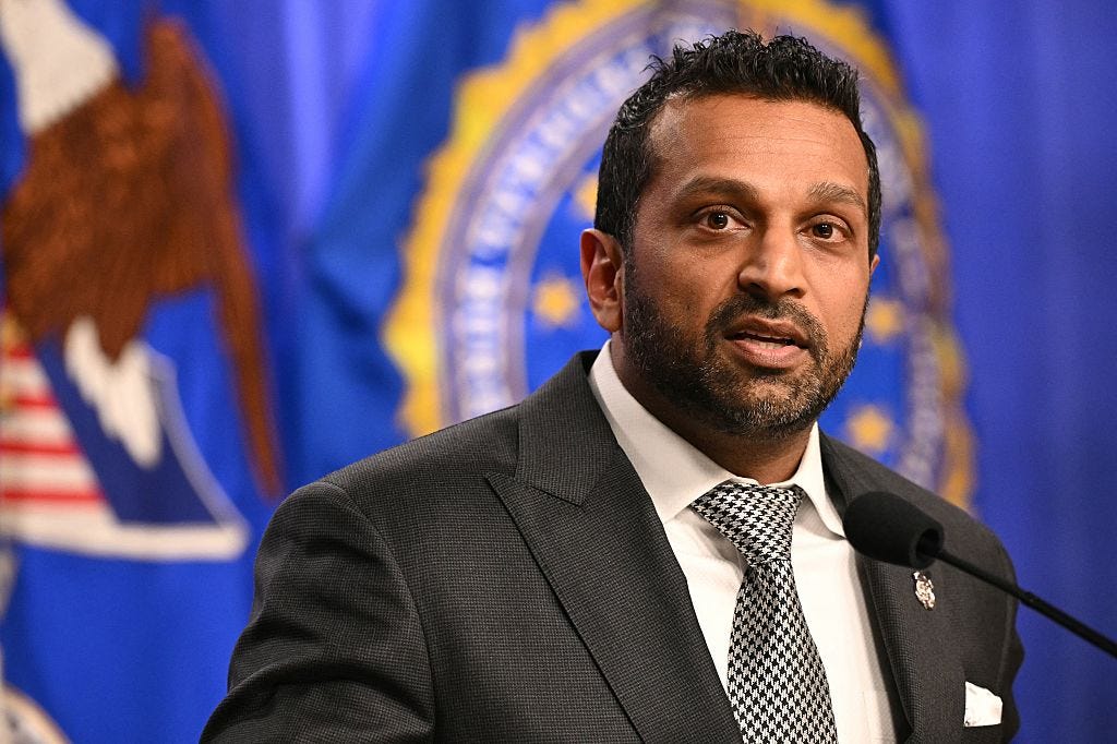 FBI Director Kash Patel speaks during a press conference at the Department of Justice in Washington, DC on April 21, 2026.
