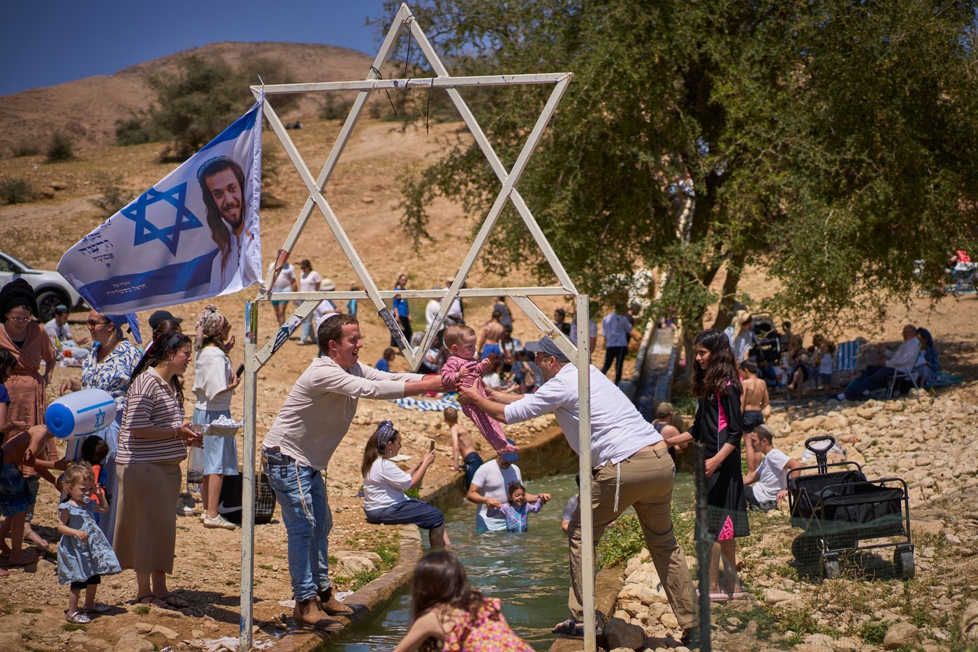 Photos show Israelis celebrating at a West Bank spring despite ...