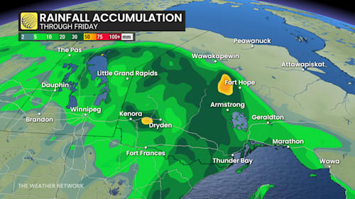 Severe storm chance bubbles up on parts of the Prairies, northern Ontario
