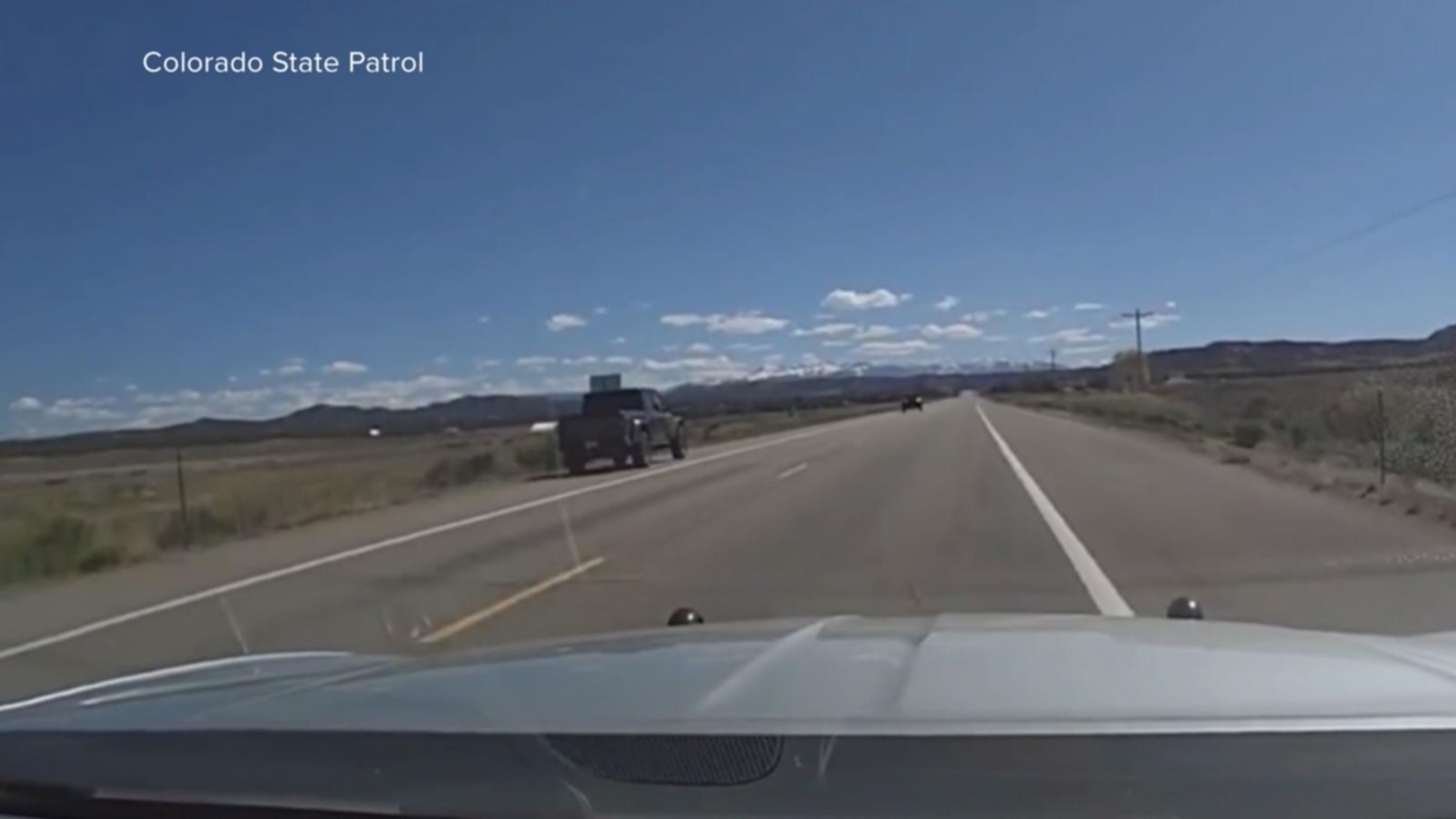Colorado trooper chases driver down wrong side of road