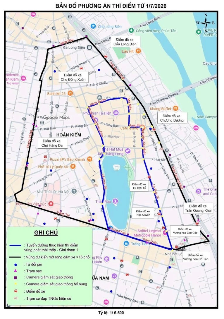 Hà Nội dự kiến thí điểm cấm xe xăng tại 11 tuyến phố thuộc phường Hoàn Kiếm từ 1/7