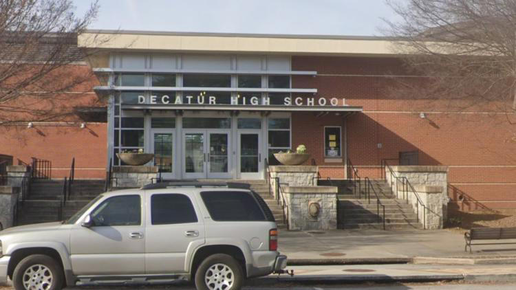 Swastika drawn in student chalk art assignment at Decatur High School ...