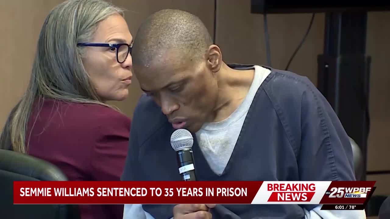 Semmie Williams sentenced to 35 years for murder of Palm Beach Gardens ...