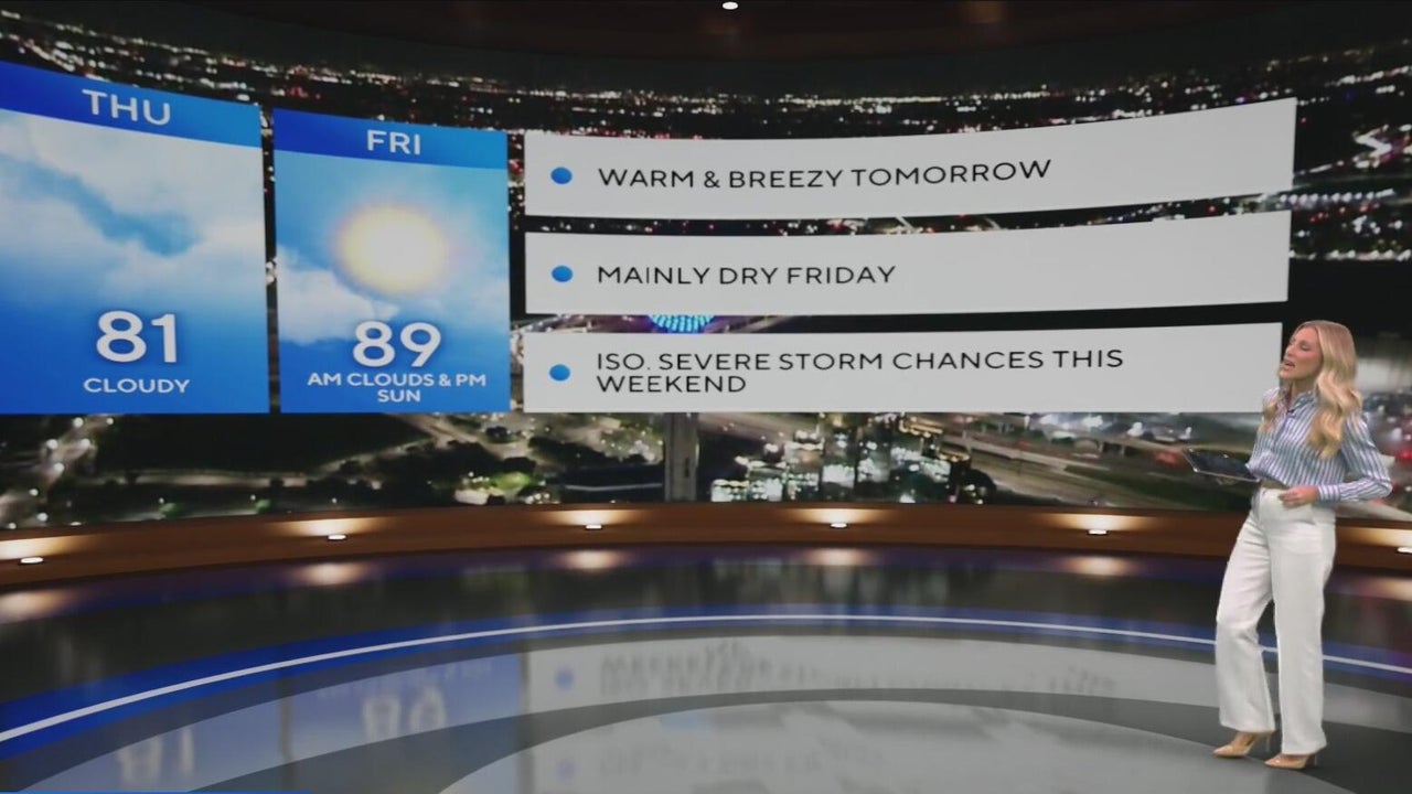 Warm, muggy Thursday ahead as isolated strong storms possible this weekend