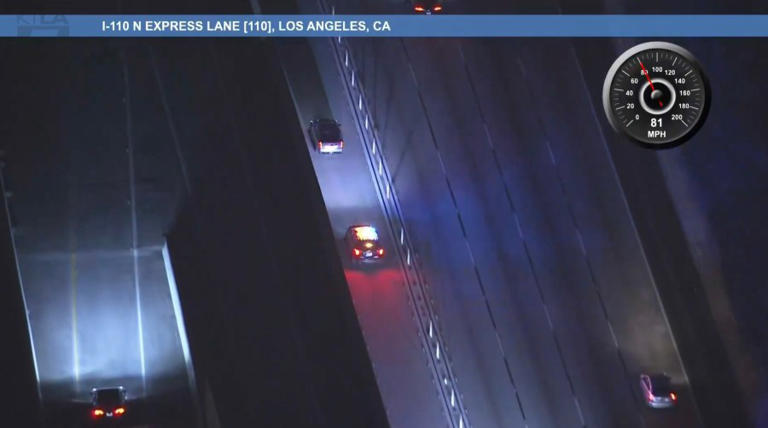Stolen car suspect leads LA police in dangerous chase