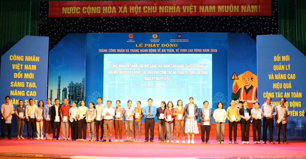 Công đoàn Quảng Ngãi phát động Tháng Công nhân