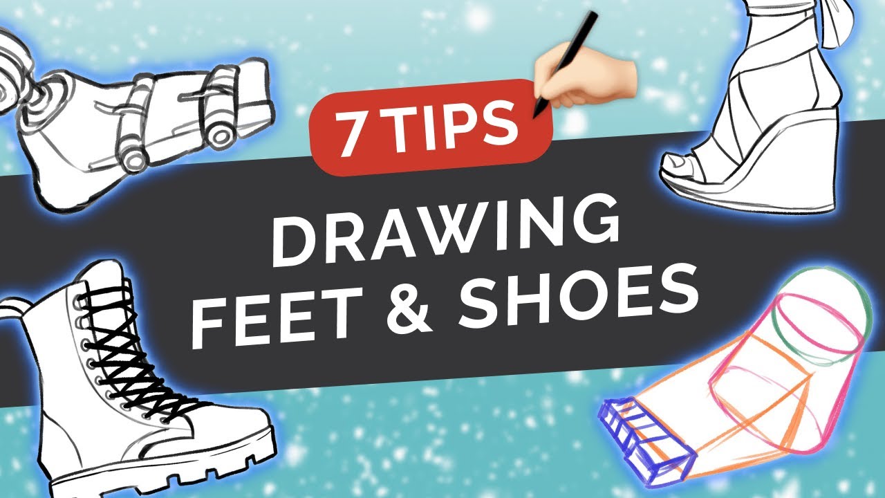 The simple way to draw feet and shoes without getting confused
