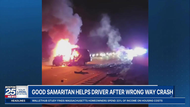Good Samaritans rescue a woman from fiery crash on 495 southbound