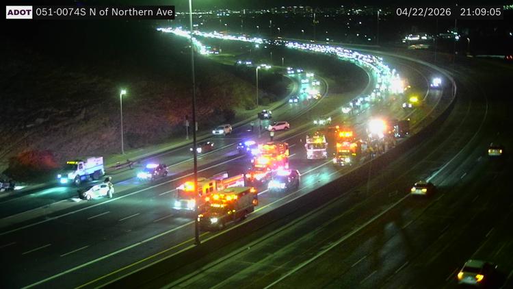 Rollover crash shuts down lanes on SR-51