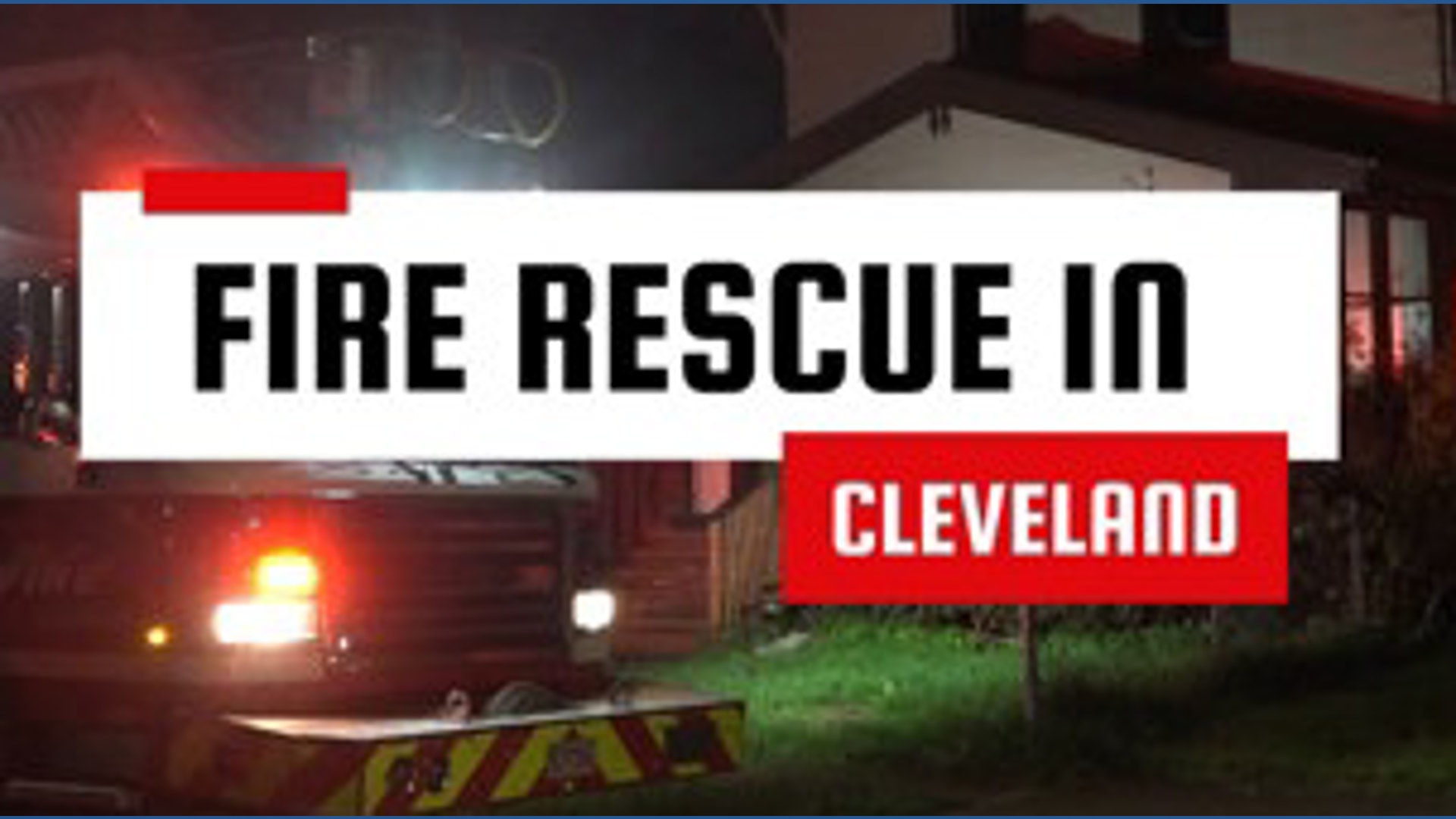 Fire crews rescue a man while responding to house fire in Cleveland